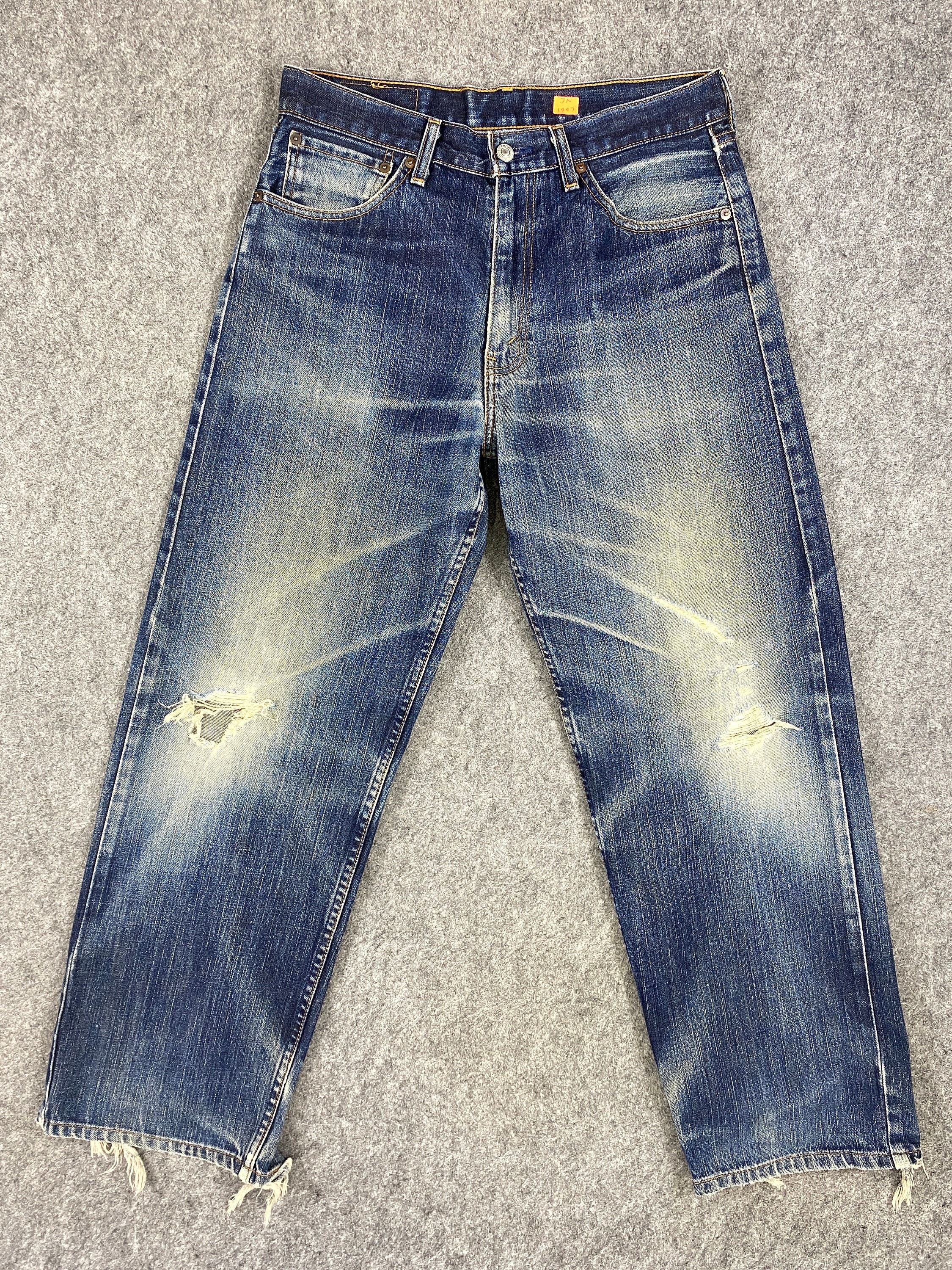 Vintage Levi's 559 Jeans  Distressed Blue Denim Red - Etsy Ireland