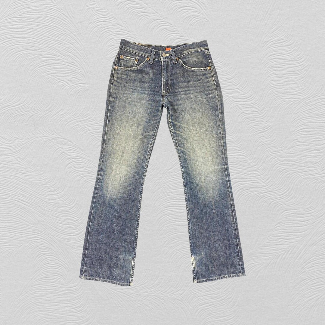 29x30 Vintage Levi's 517 Flare Bootcut Jeans Faded Blue