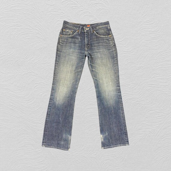 29x30 Vintage Levi's 517 Flare Bootcut Jeans Faded Blue