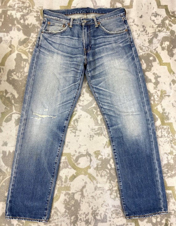 Vintage Levis 503 Jeans 34x32 JN 2935 Denim Blue Distressed Denim