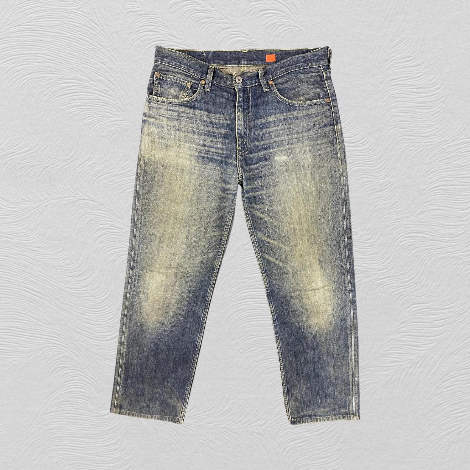 ✅00s archive Levis 502 fade denim grunge 29x32.5 Vintage Levi's 502 Jeans Faded Blue Denim Red Tab