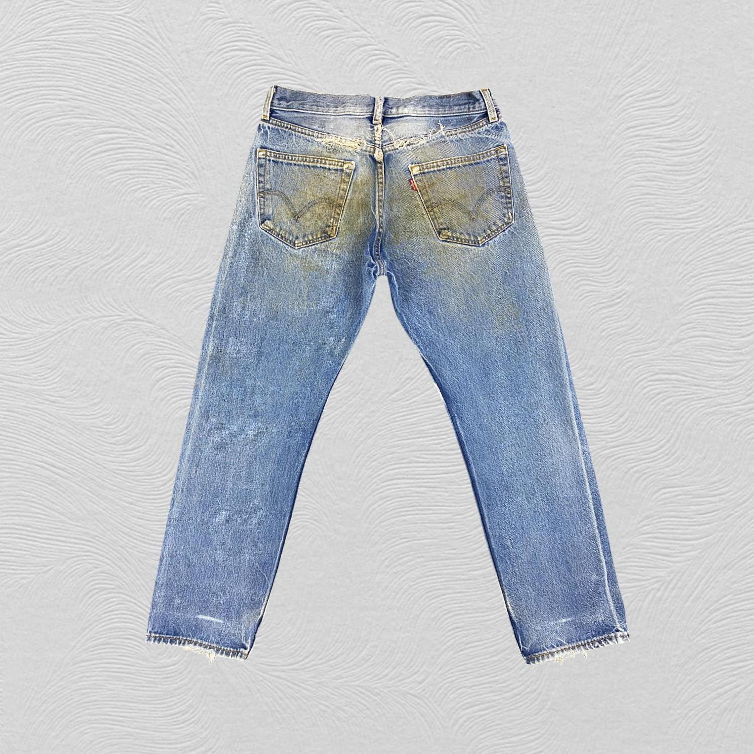 Levi’s 501 grunge straight denim 00s Levis 501XX Ltd Edition Raw Denim Button Fly Jeans 42x32