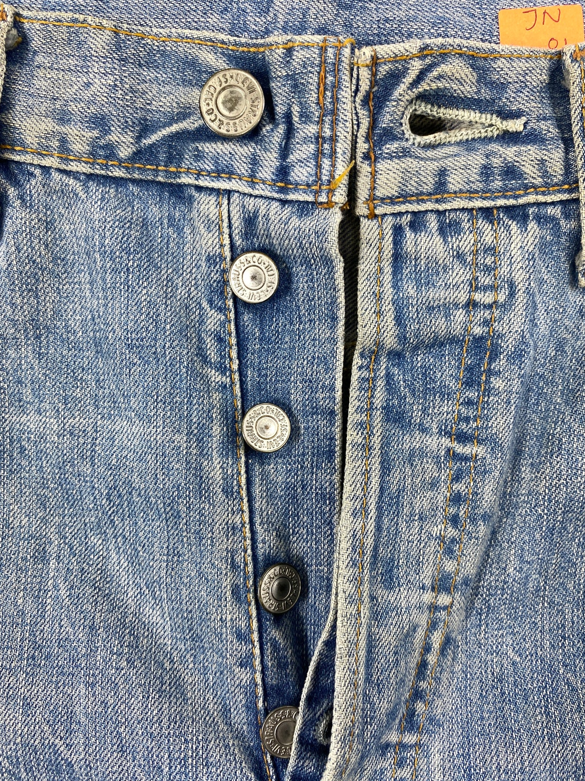 Vintage Levi's 501 Jeans 31x28.5 Light Blue Wash Denim Red Tab Faded ...
