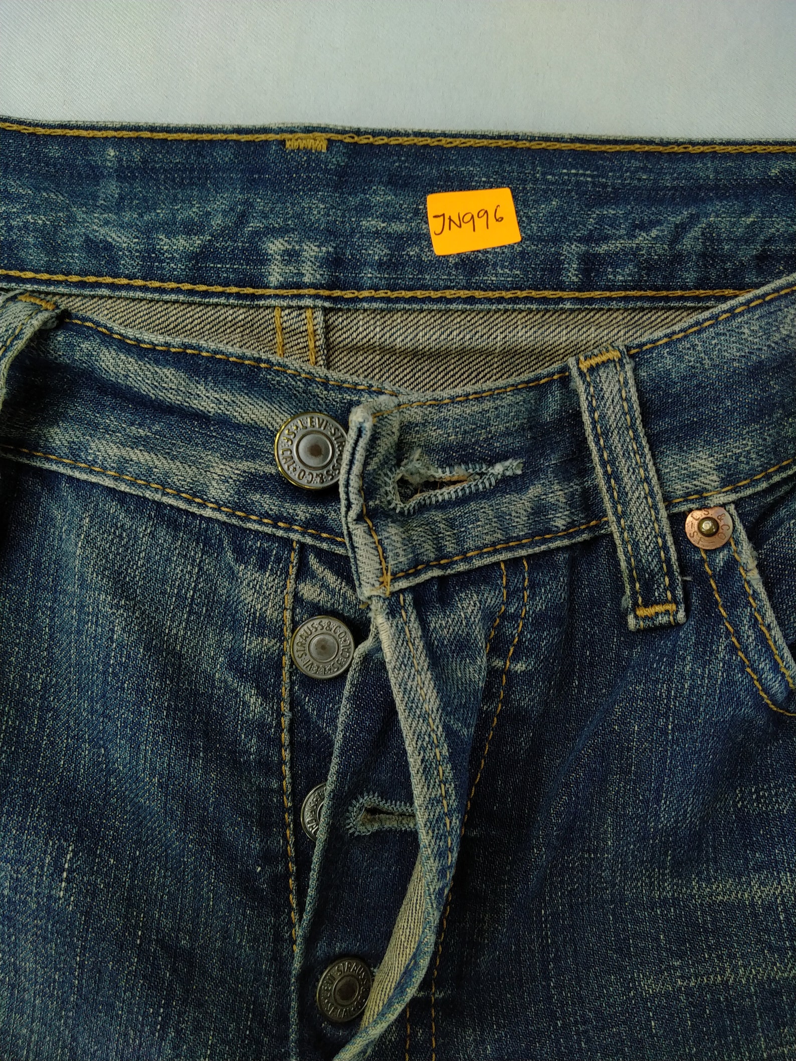 Vintage Levi's 501 Jeans 33x27.5 Rusty Blue Denim Red Tab - Etsy