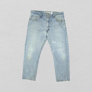 37x31 Vintage Levi&#39;s 505 Regular Fit Light Wash Denim Red Tab Faded Denim Grunge Style Vintage Denim Unisex Jeans