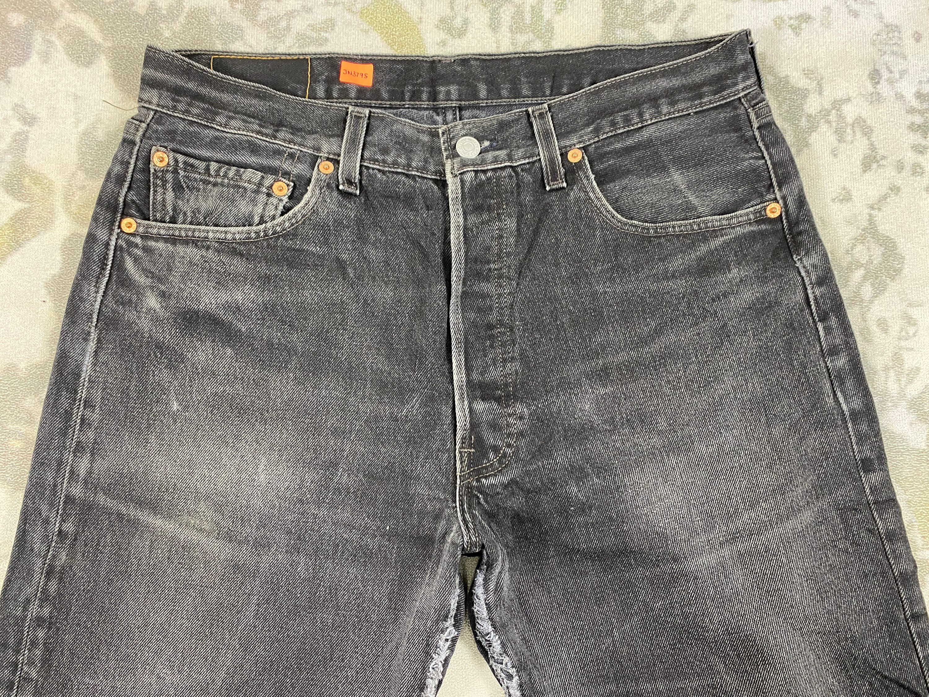 パンツ Levi's 501 crush grunge black denim y2k Levi's 501 crush grunge black denim y2k