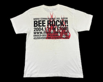 Vintage 2004 Masurawo Bee Rock Album Promo T-shirt MSRW Commissaris Japanse Punk Rock Band Merch Heavy Cotton Maat L Fit M Streetwear T-shirt