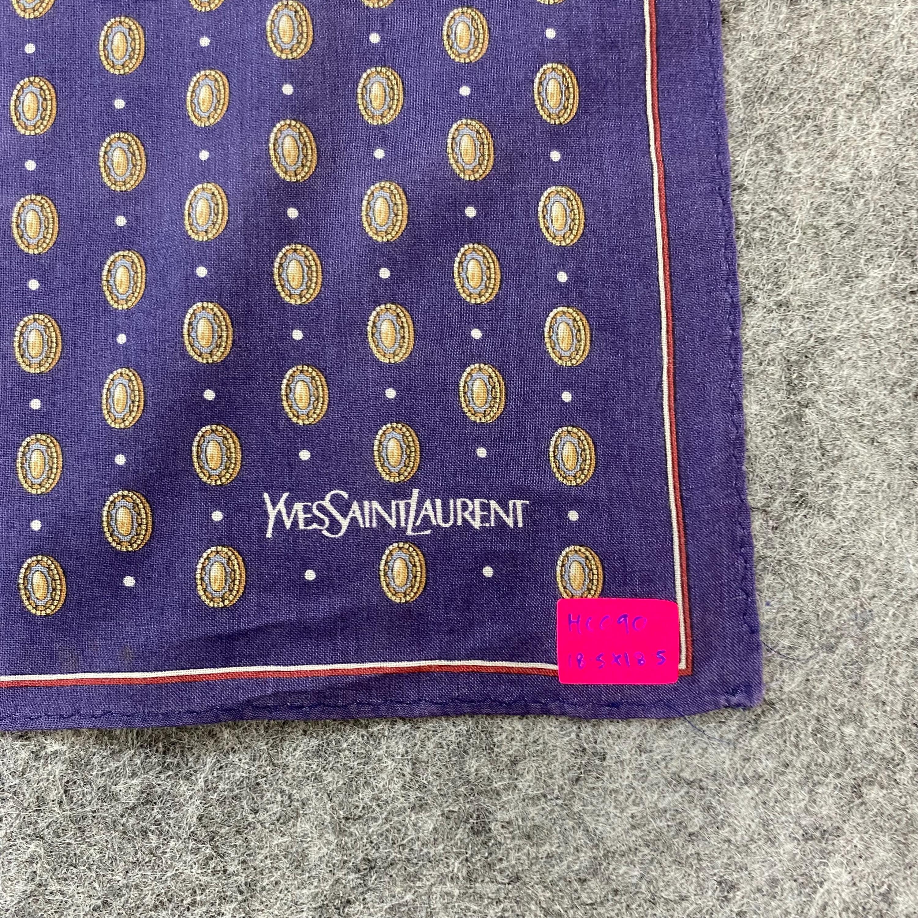 Vintage Yves Saint Laurent Handkerchief, Authentic YSL Pocket Square ...