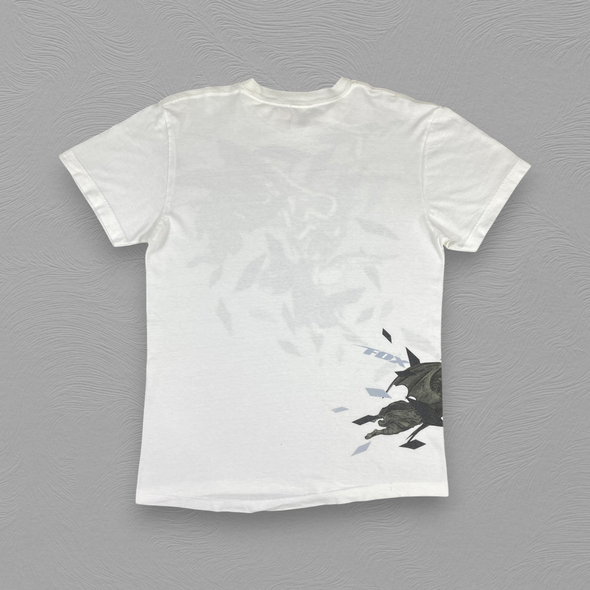 Vintage 2000s Fox Racing Y2K T-shirt - Gothic Angel & Demon