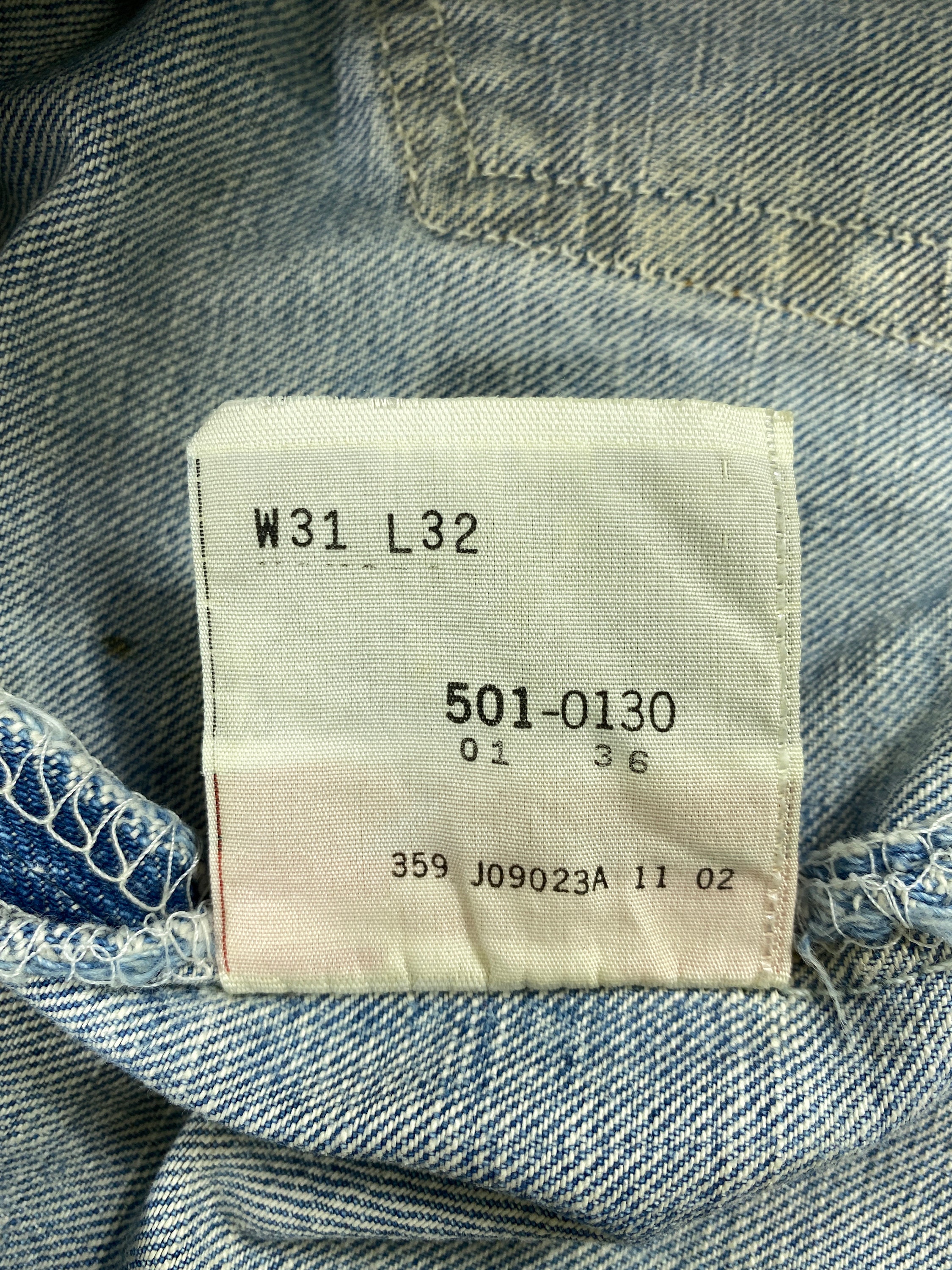 Vintage Levi's 501 Jeans 31x28.5 Light Blue Wash Denim Red - Etsy