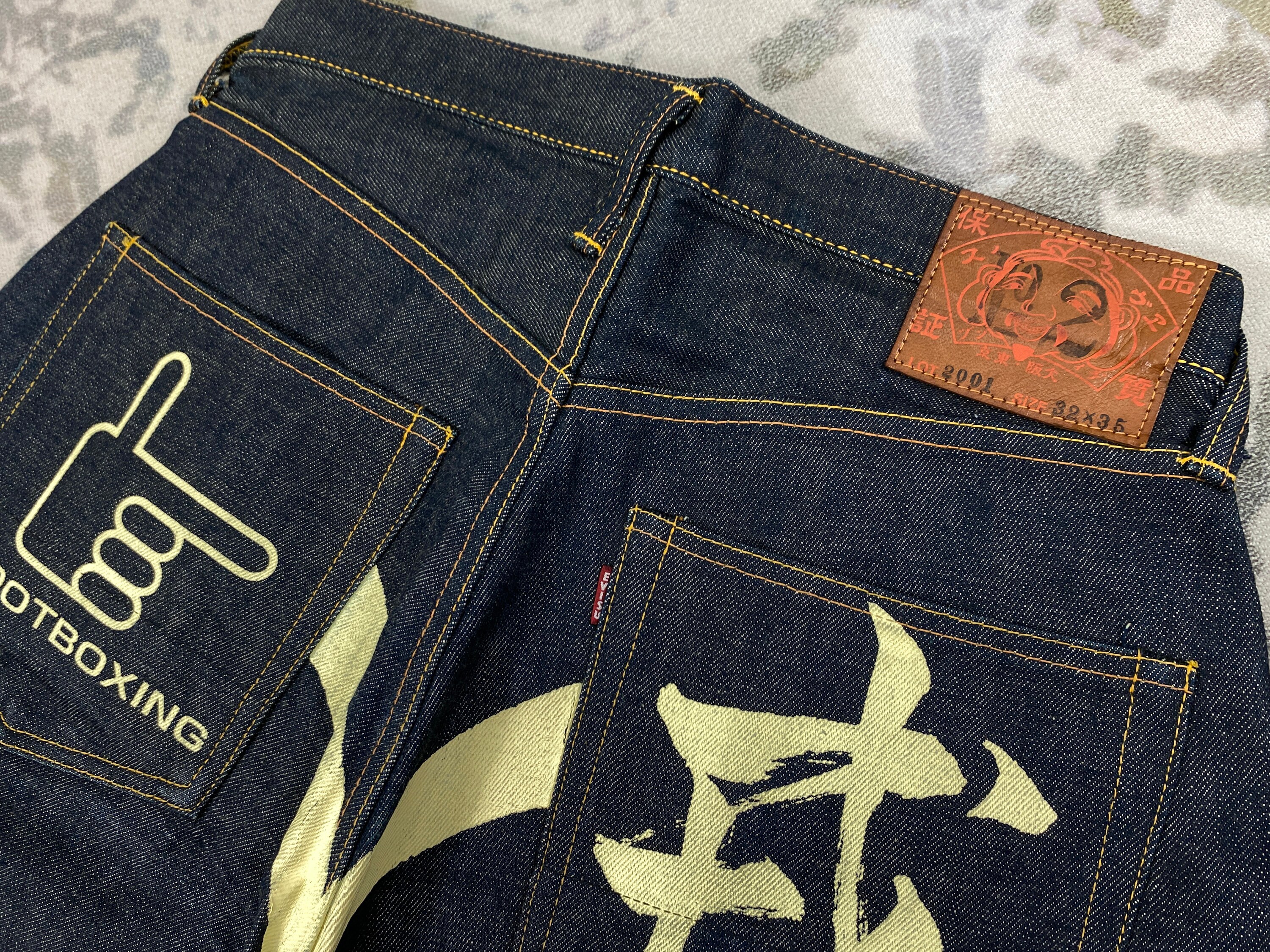 Size 32x30.5 Vintage Evisu Yamane Shootboxing Jeans Made in Japan
