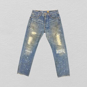 31x30 Vintage Levi&#39;s 501 Jeans Earth Tone Denim Red Tab Faded Denim Grunge Style Vintage Denim Unisex Jeans