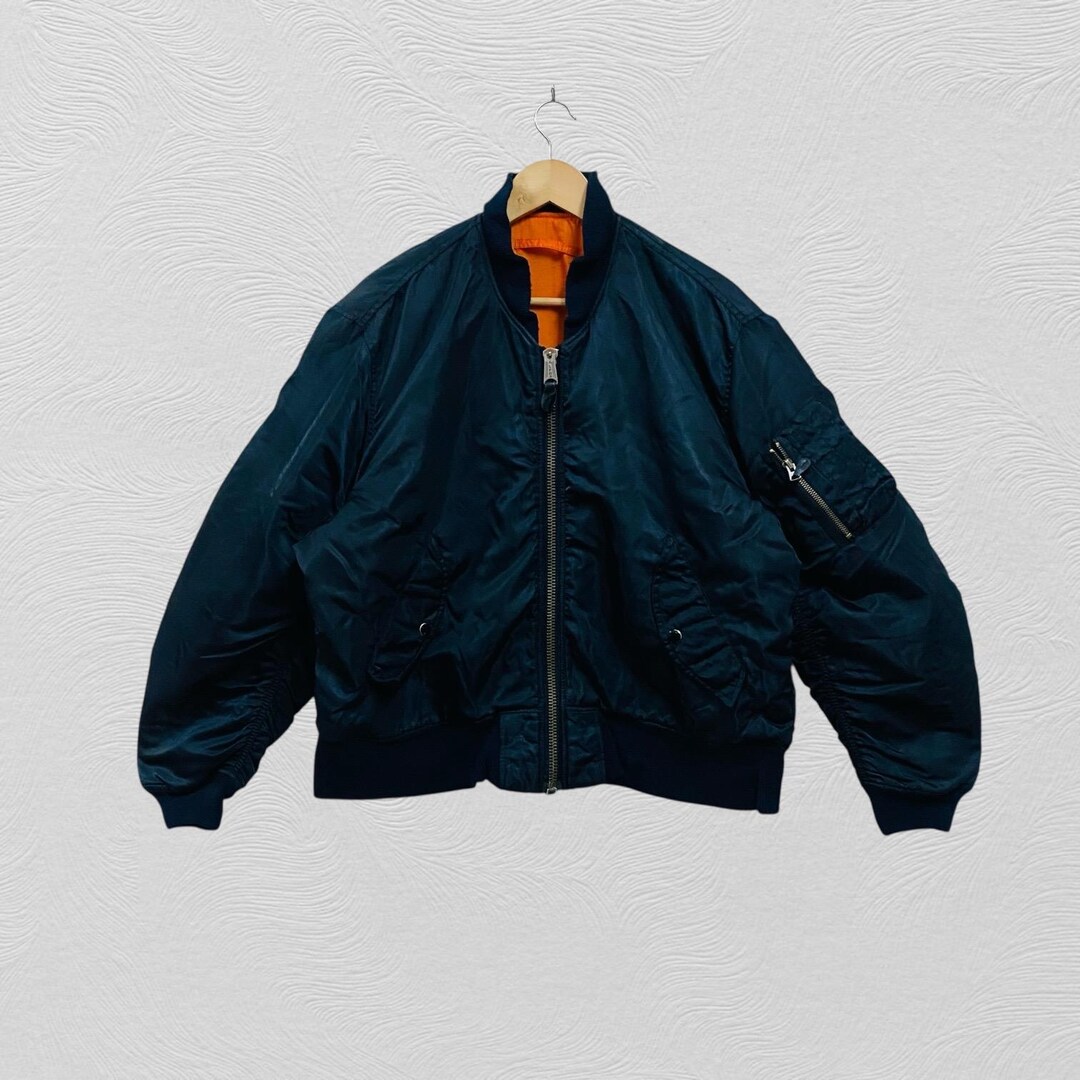 Vintage Ma1 Alpha Industries Bomber Jacket Reversible, Vintage