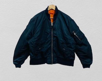 Vintage Ma1 Alpha Industries Bomber Jacket Reversible, Vintage