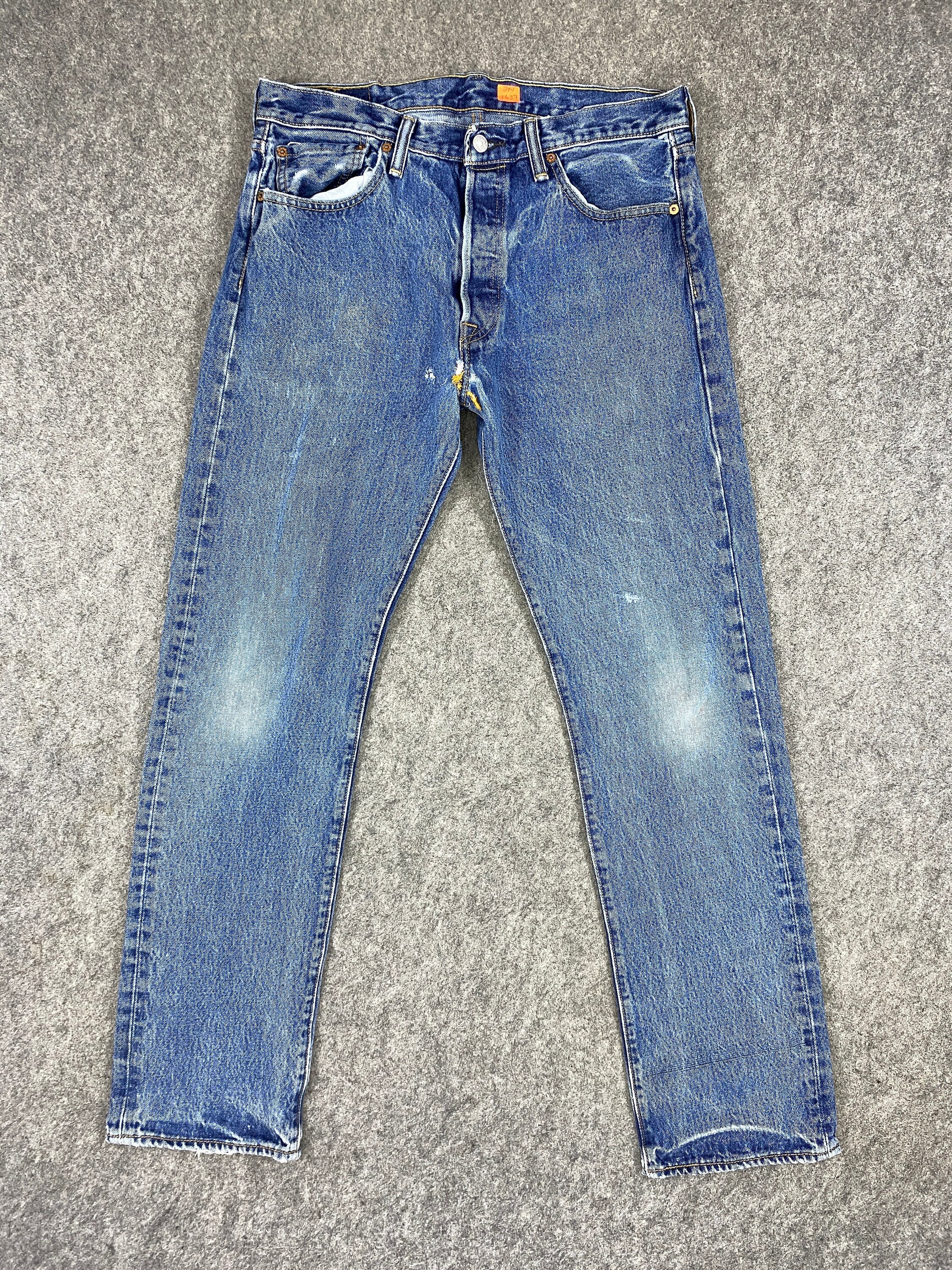 Vintage Levi's 501 Jeans 33x33 Blue Denim Red Tab Faded - Etsy