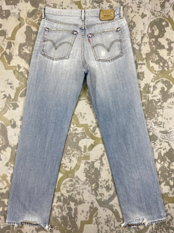 Ripped Vintage Levi's 702 Jeans 34x32.5 Denim JN … - image 2