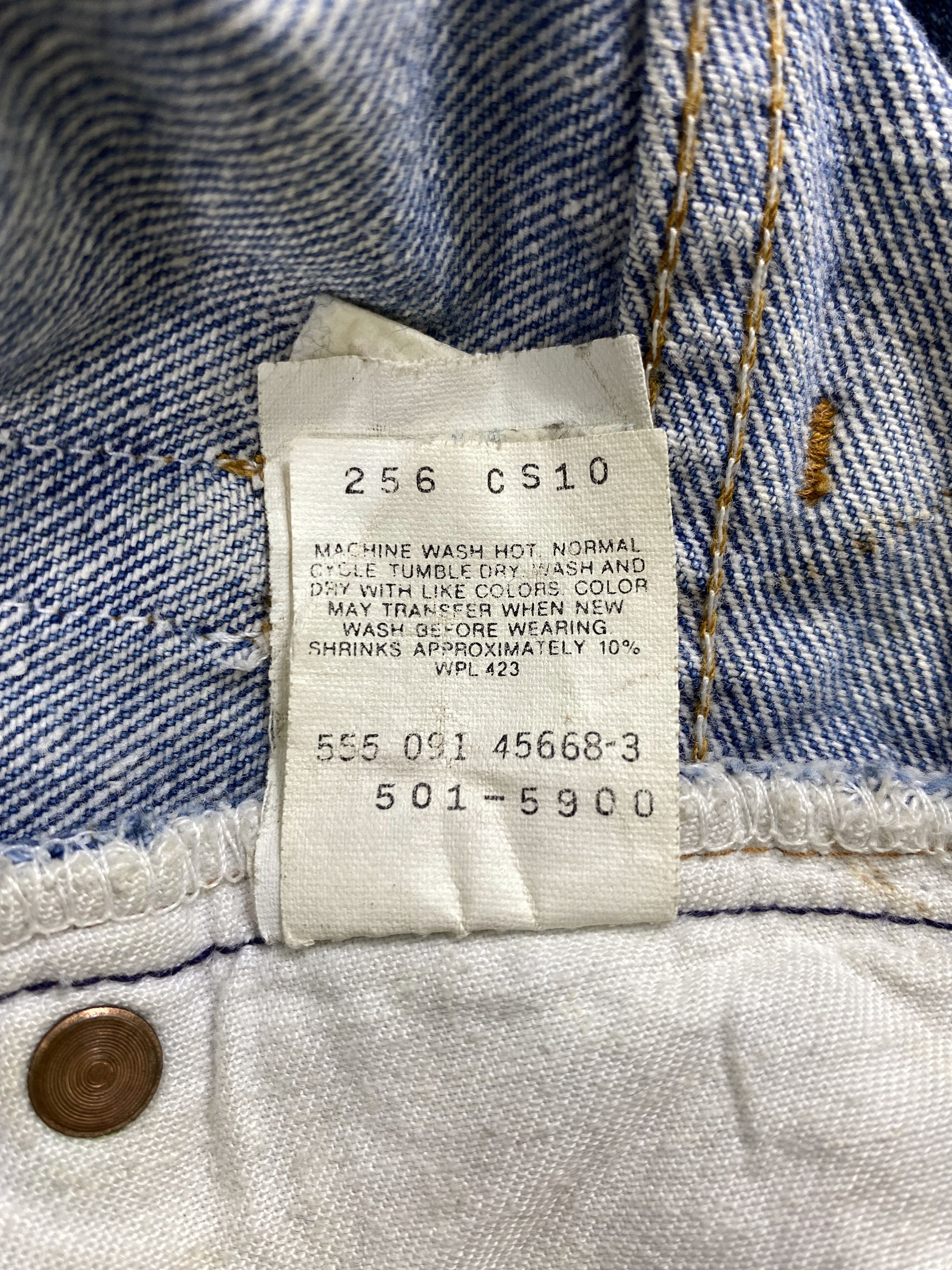 Vintage Levi's 501xx USA Jeans 28x32 Light Wash Denim Red | Etsy