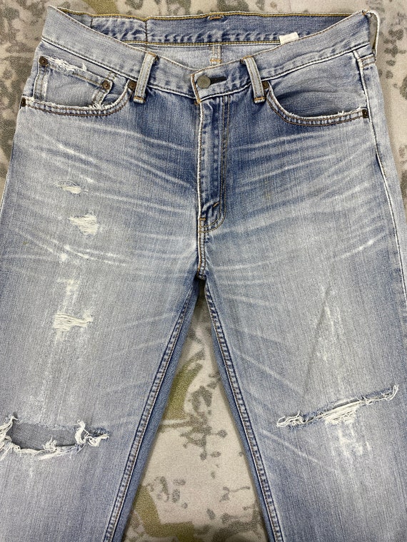 Ripped Vintage Levi's 702 Jeans 34x32.5 Denim JN … - image 3