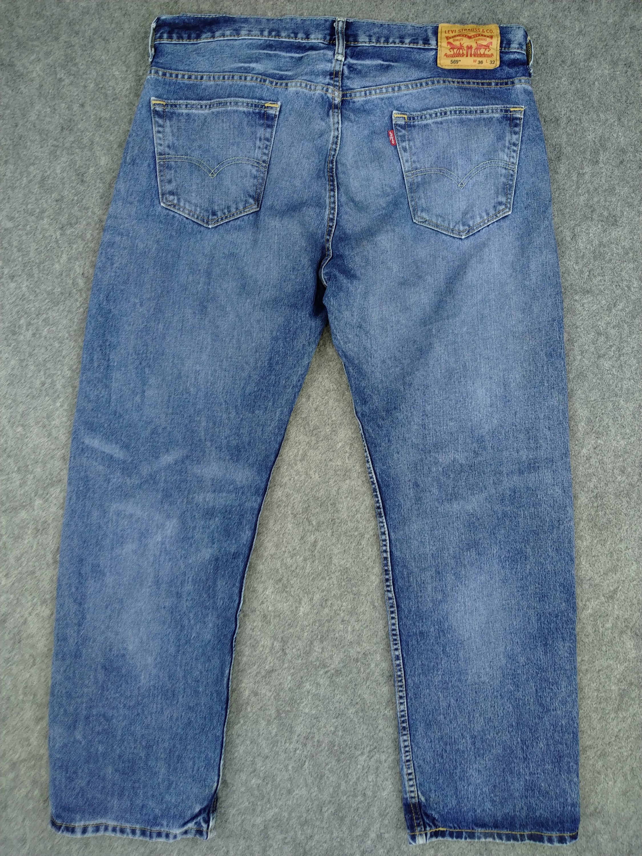 Vintage Levi's 569 Jeans 38x31 Blue Wash Denim Red Tab | Etsy
