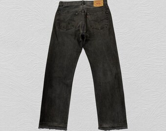 Vintage 90s Levis 501 Black Denim Jeans Made in USA 1994 Faded