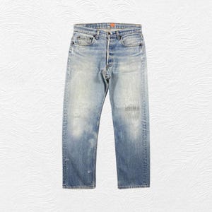 32x29 80s Faded Blue Vintage Levi&#39;s 501 Jeans Denim-JN3960 Blue Distressed Denim Faded Denim Grunge Style Vintage Denim Unisex Jeans