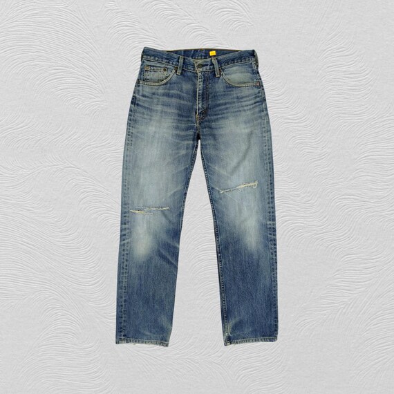 30 x 30,5 vintage Levi's 502 Jeans Sale utilisé en denim bleu, onglet rouge  délavé en denim de style grunge vintage denim unisexe - Etsy France