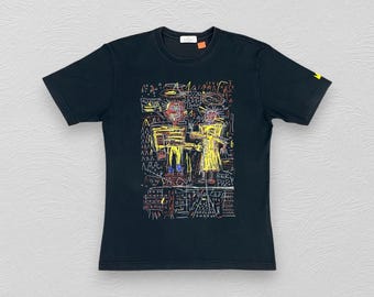Jean Michael Basquiat Shirt Vintage 90 Jean Michael Basquiat Logo Art Tee T Shirt Size XL