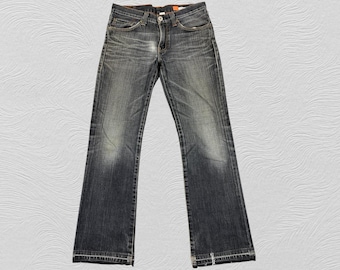 Siz 31x30 Faded Black Vintage Levi's 517 Flare Jeans Denim, vintage clothing, flare jeans, boot cut jeans, redline jeans, unisex jeans W31