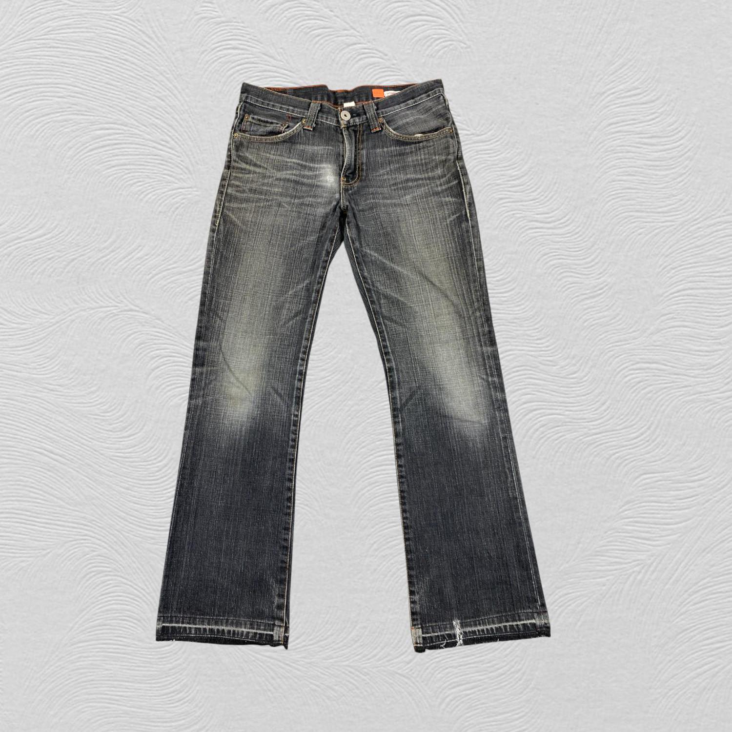 Siz 31x30 Faded Black Vintage Levi's 517 Flare Jeans Denim