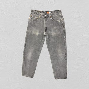 32x28 Vintage Levi's 550 Jeans Black Denim Red Tab Faded Denim Grunge Style Vintage Denim Unisex Jeans