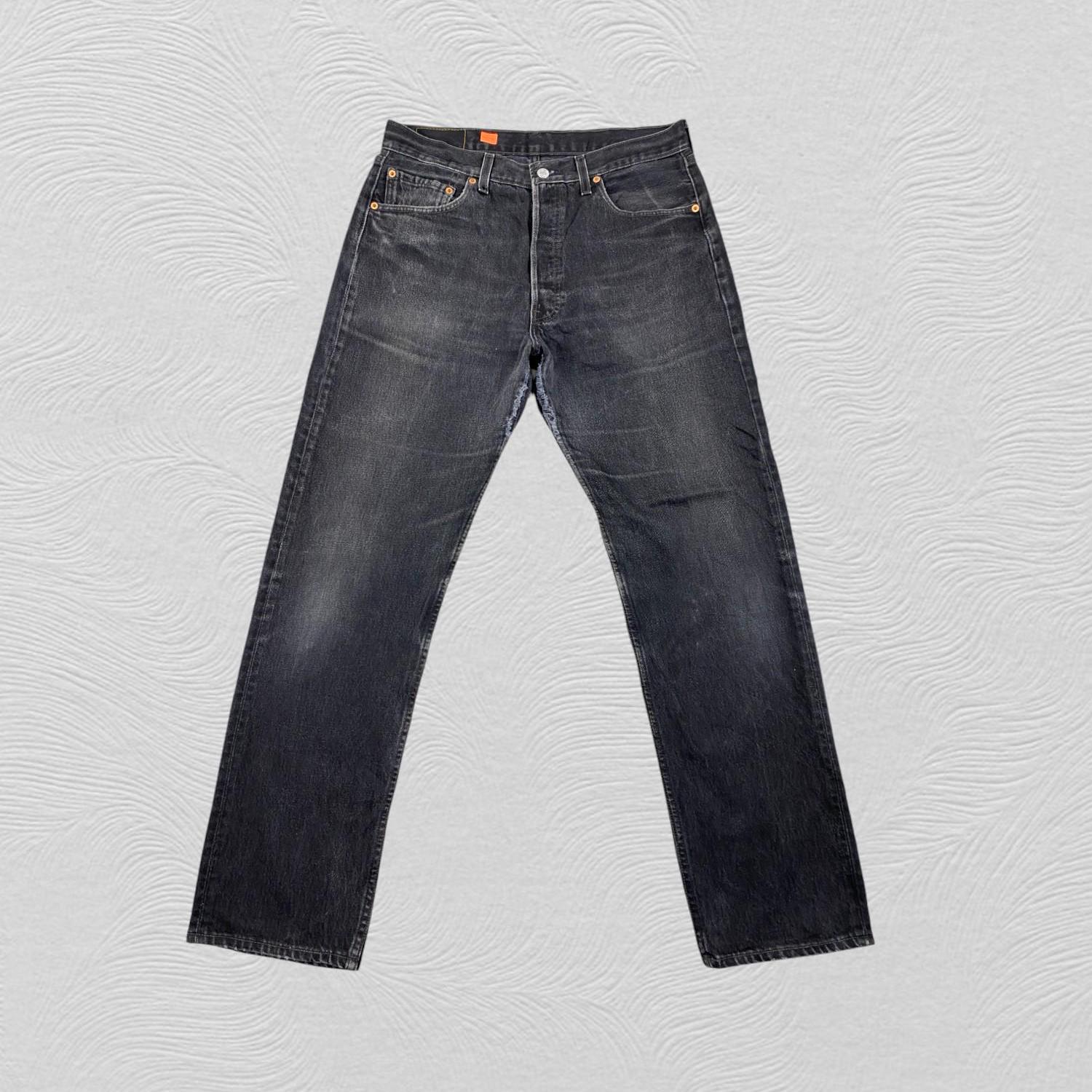 33x30.5 Faded Black Vintage Levi's 501 Jeans Denim- JN3795