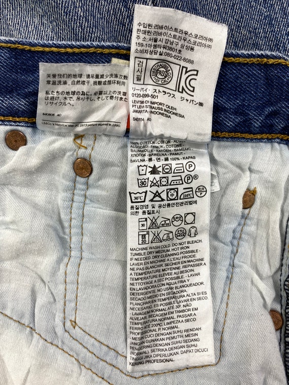 Vintage Levi's 501 Jeans 39x32 Blue Denim Red Tab… - image 7