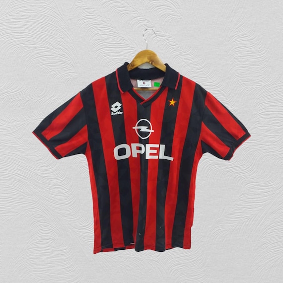 Vintage AC Milan 1995-1996 Home Jersey Lotto Opel - Rare Classic
