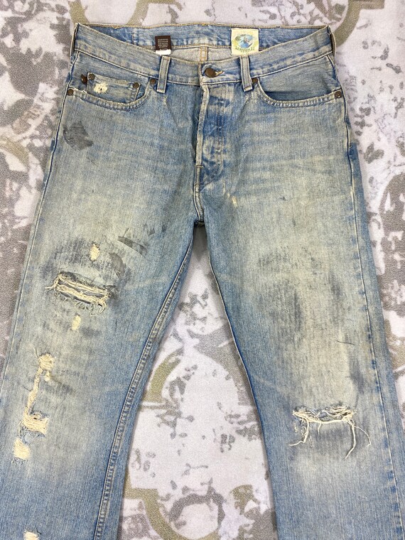 32x30 Vintage Distressed Hollister Flare Jeans - … - image 2