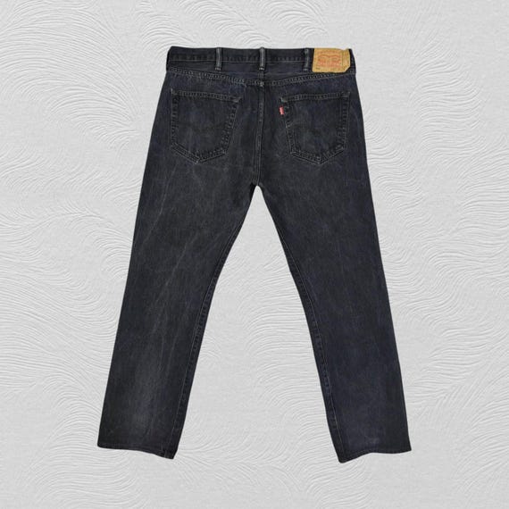 Size 38x31 Vintage Levi's 501 Black Jeans Denim Red Tab Faded