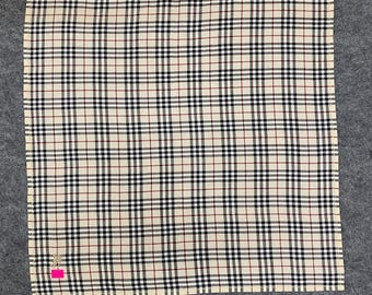 Vintage Burberrys Handkerchief Nova Check Plaid Cotton Pocket