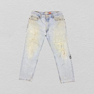 35x28.5 Vintage Levi's 505 Jeans Light Wash Denim Red Tab Denim Faded Denim Grunge Style Vintage Denim Unisex Jeans