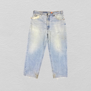 33x26.5 Vintage Levi&#39;s 634 Jeans Light Blue Wash Denim Red Tab Faded Denim Grunge Style Vintage Denim Unisex Jeans
