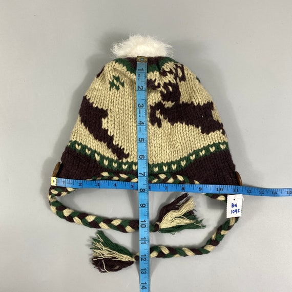 Vintage Deer Winter Ear Flap Snow Cap Beanie Hat … - image 5