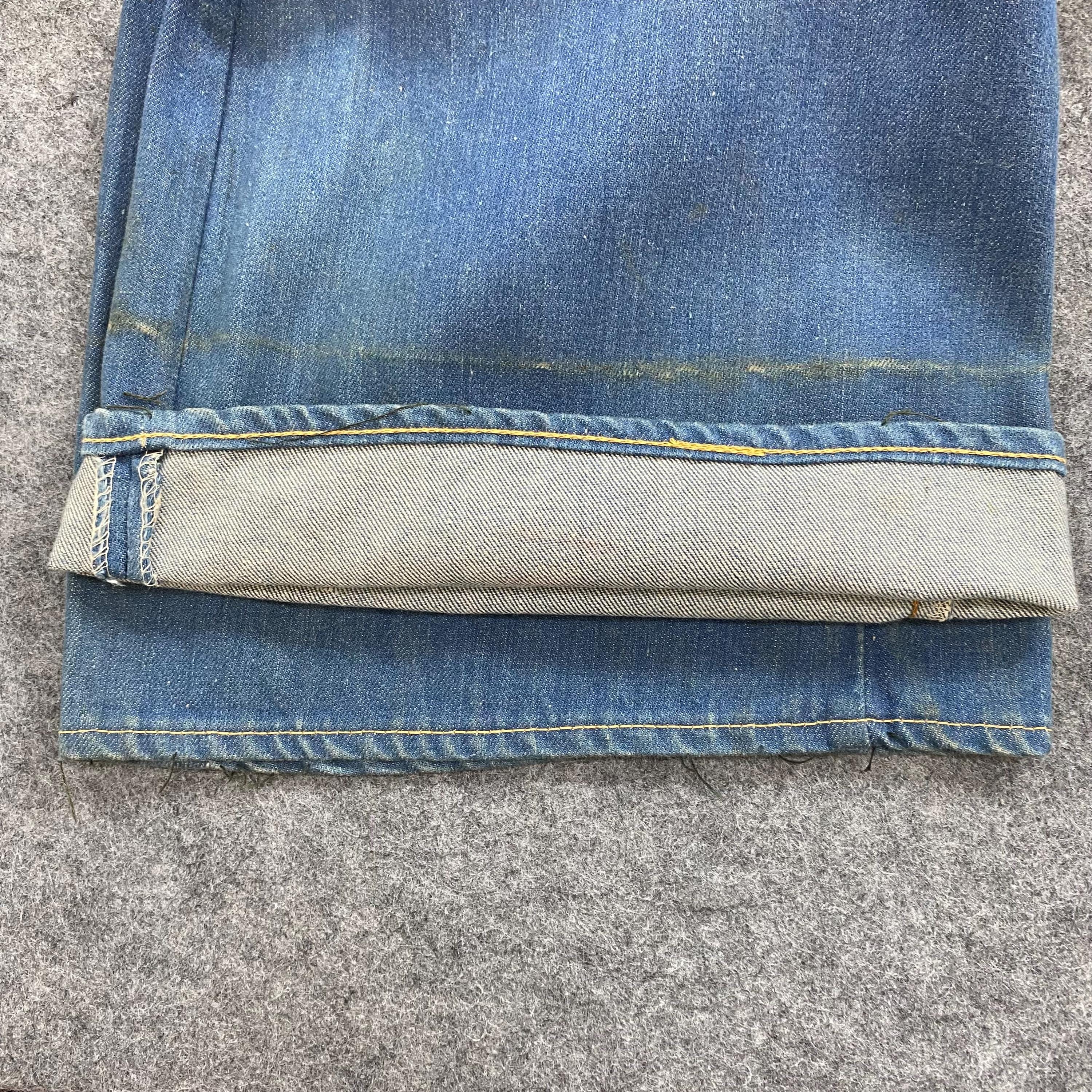 Vintage 70s BISON Bell Bottom Jeans - Rare Japanese Denim Flare 
