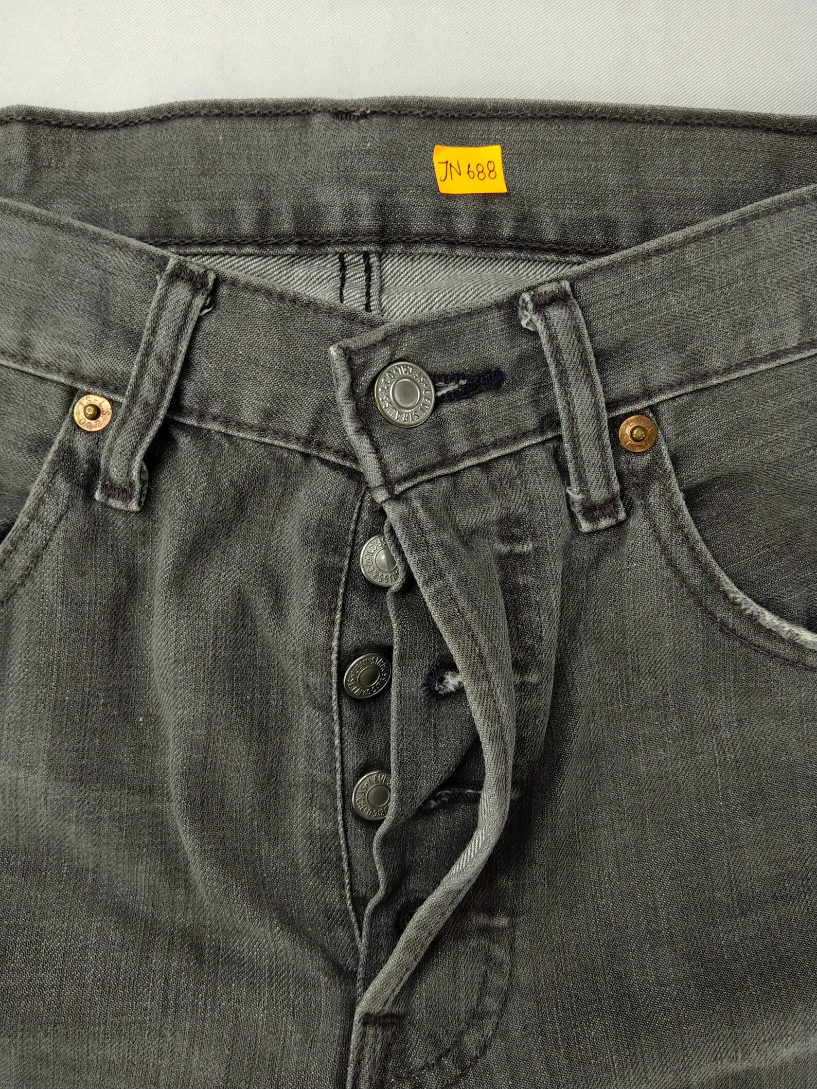 levis 501 grey rigid