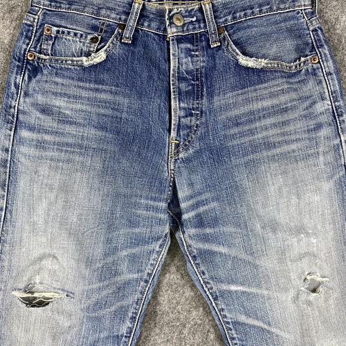 Vintage Levi's shops 501 Jeans 29x27.5 Blue Distressed Denim Red Tab Faded Denim Grunge Style Vintage Denim Unisex Jeans