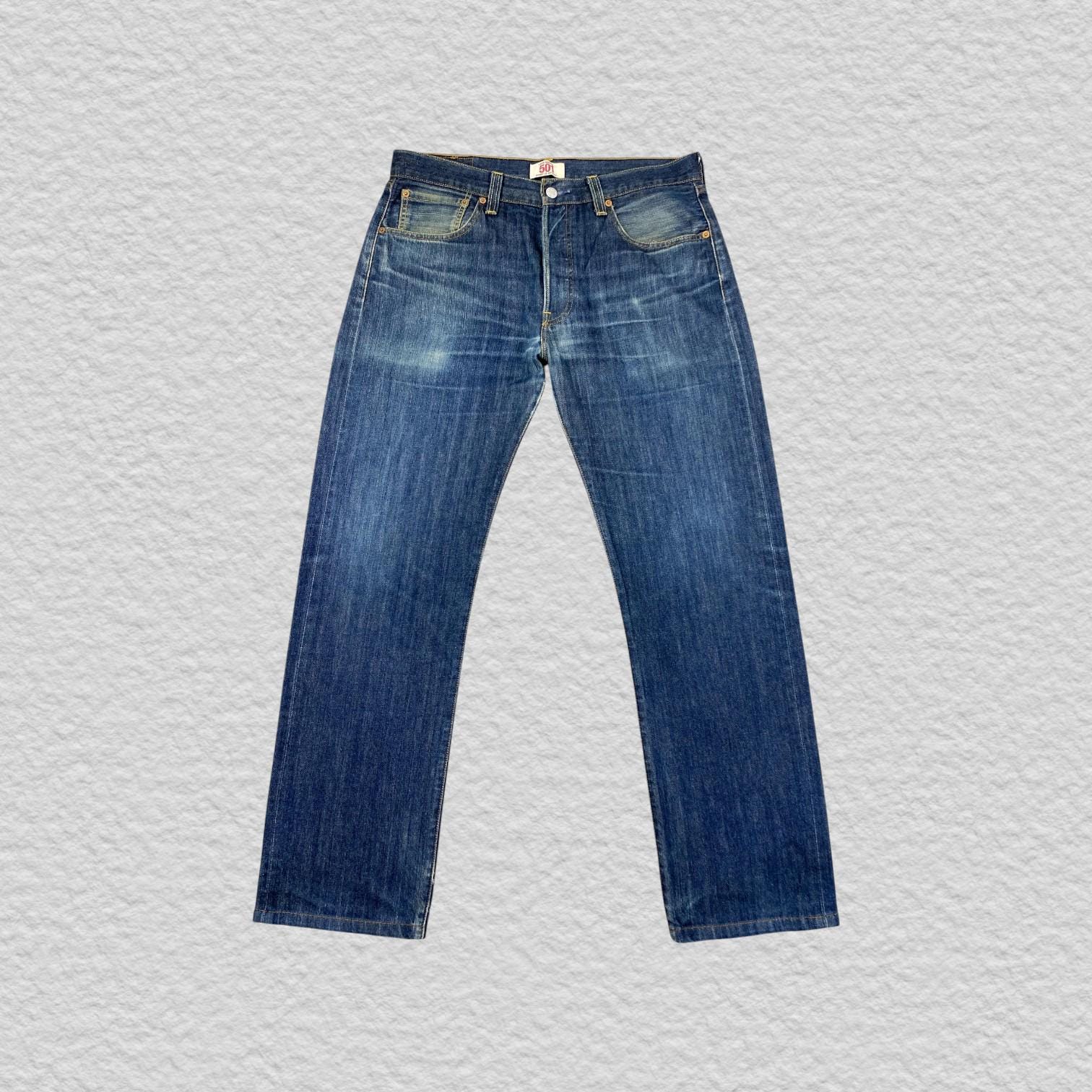 Vintage Levis 501 Jeans W34 x L32 Made in Poland Y2K Dark Wash 