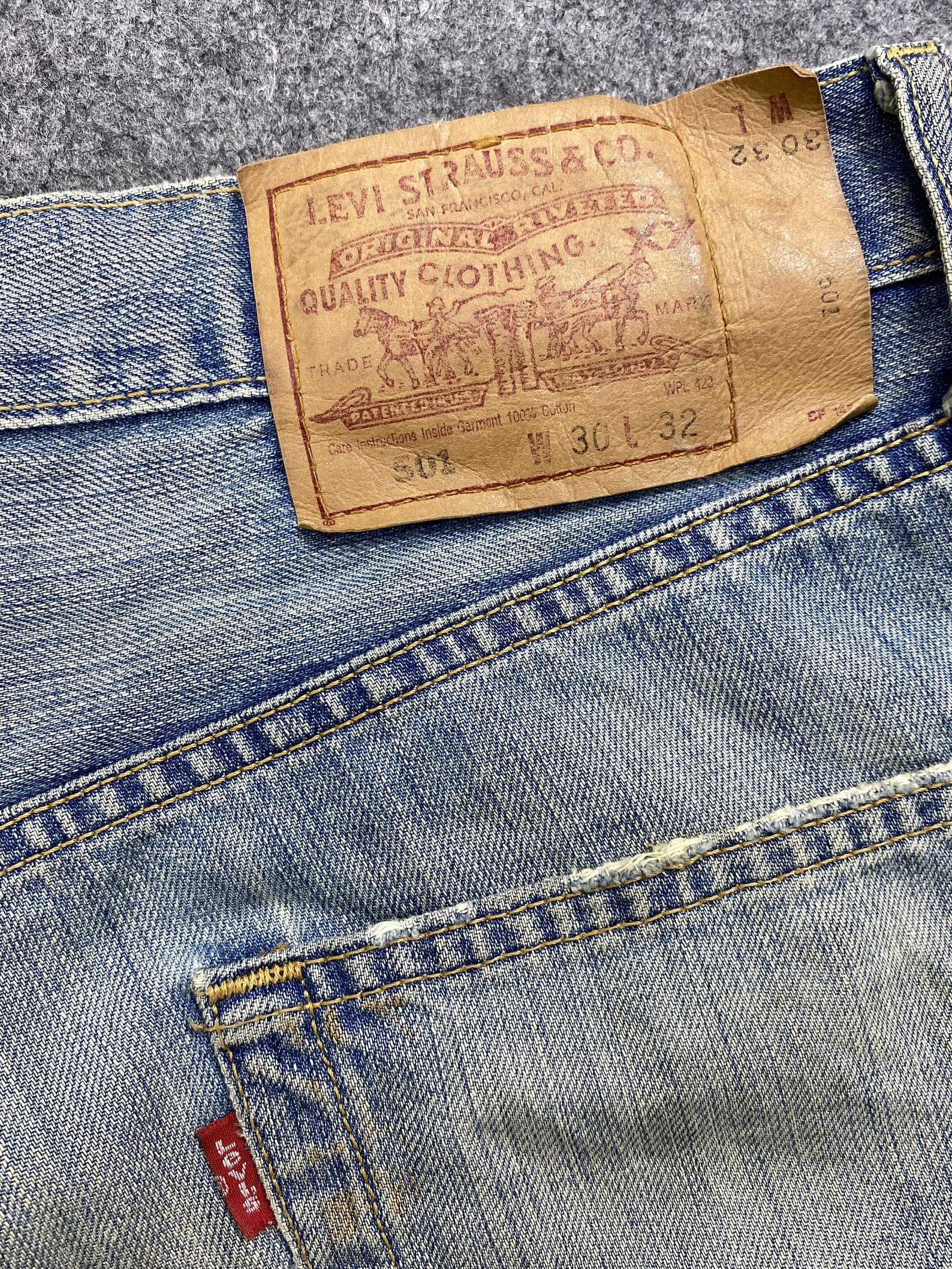 Vintage Levi's 501 Jeans 30x30 Dirty Used Blue Denim Red - Etsy UK