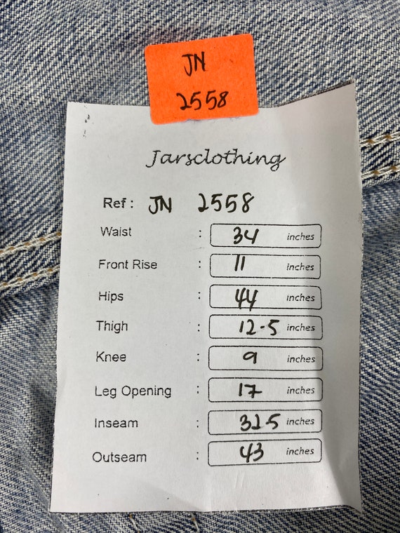 Ripped Vintage Levi's 702 Jeans 34x32.5 Denim JN … - image 6