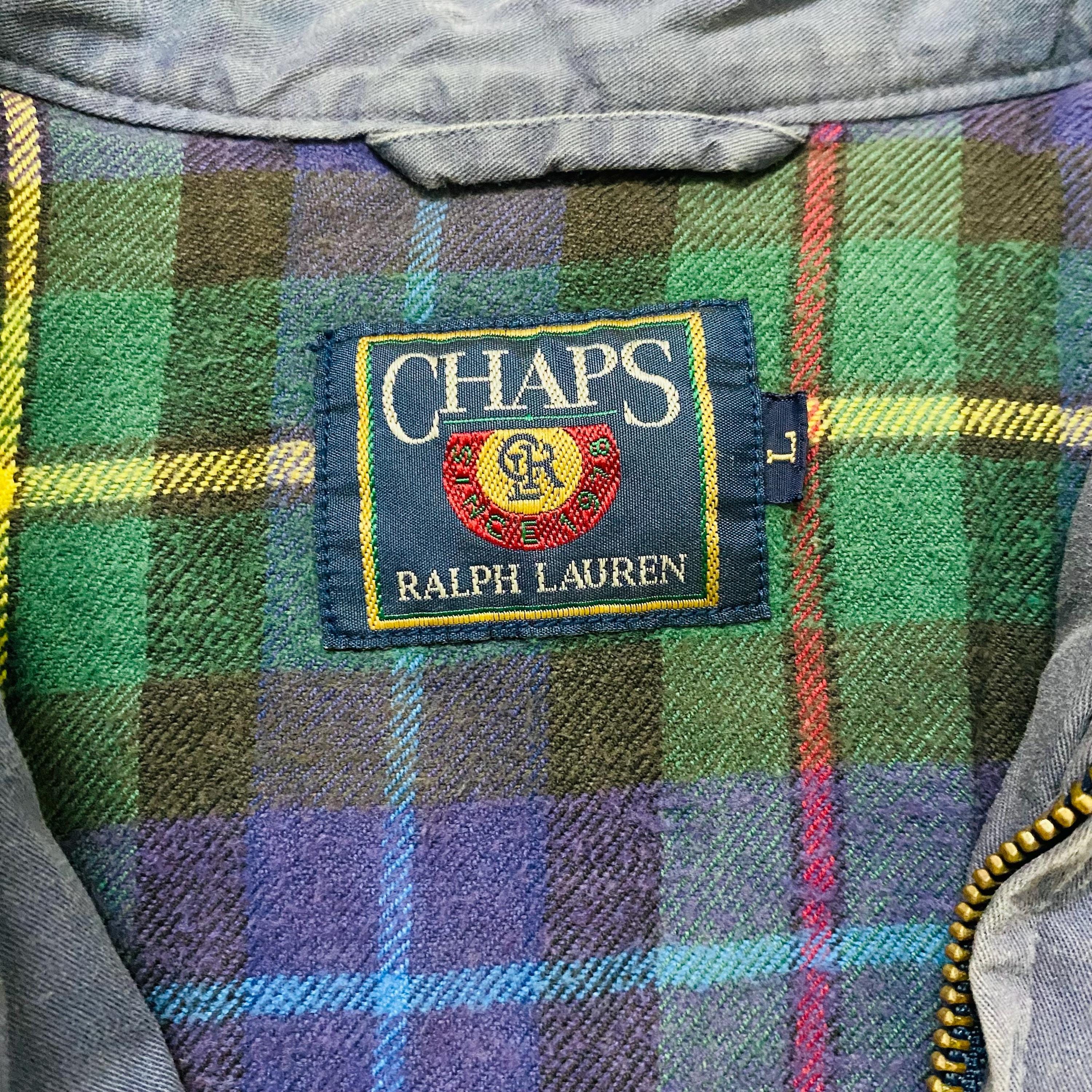 ジャケット・アウター Chaps Ralph Lauren Logo Stadium Jacket Vintage Chaps Ralph Lauren Jacket Adult Large Blue Yellow