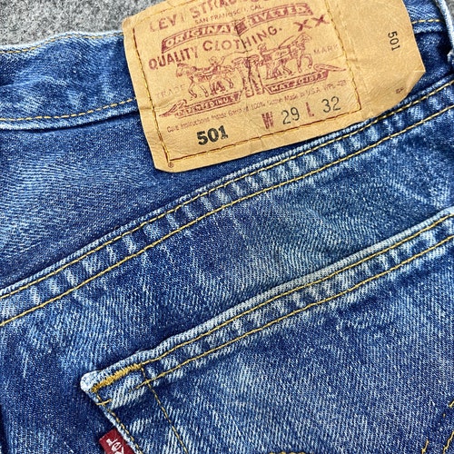 Vintage Levi's 501 Jeans 28x32 Blue Distressed Denim Red Tab Faded Denim Grunge Style shops Vintage Denim Unisex Jeans