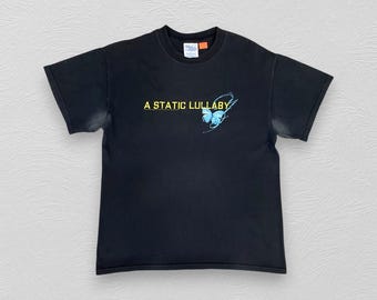 Camiseta vintage "A Static Lullaby" de 2003, banda de hardcore/post-hardcore. Camiseta vintage, roupas vintage, camisetas de bandas vintage, vintage anos 2000.