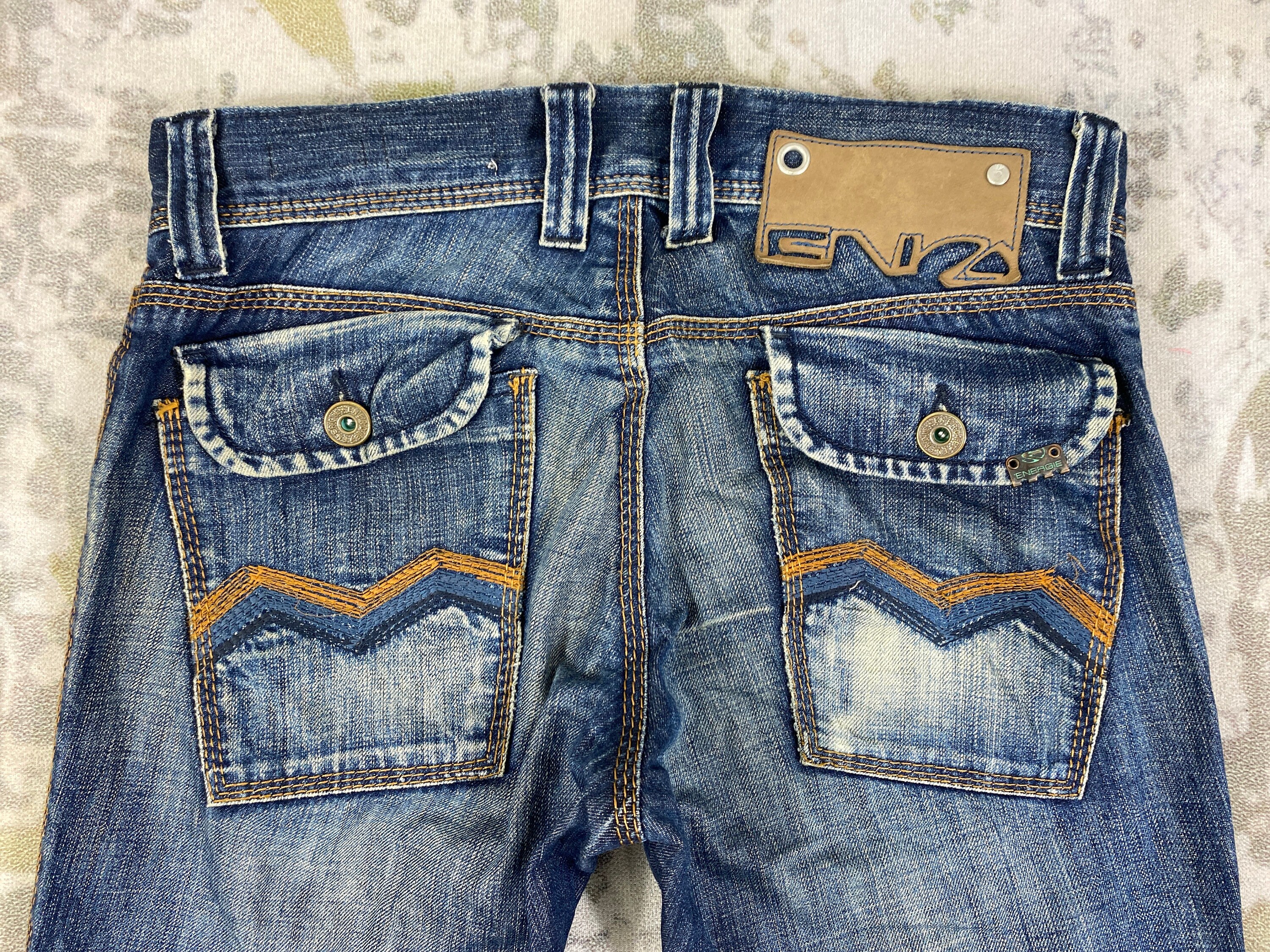 34x30 Faded Blue Vintage Japanese Brand Jeans - JN3058 Denim