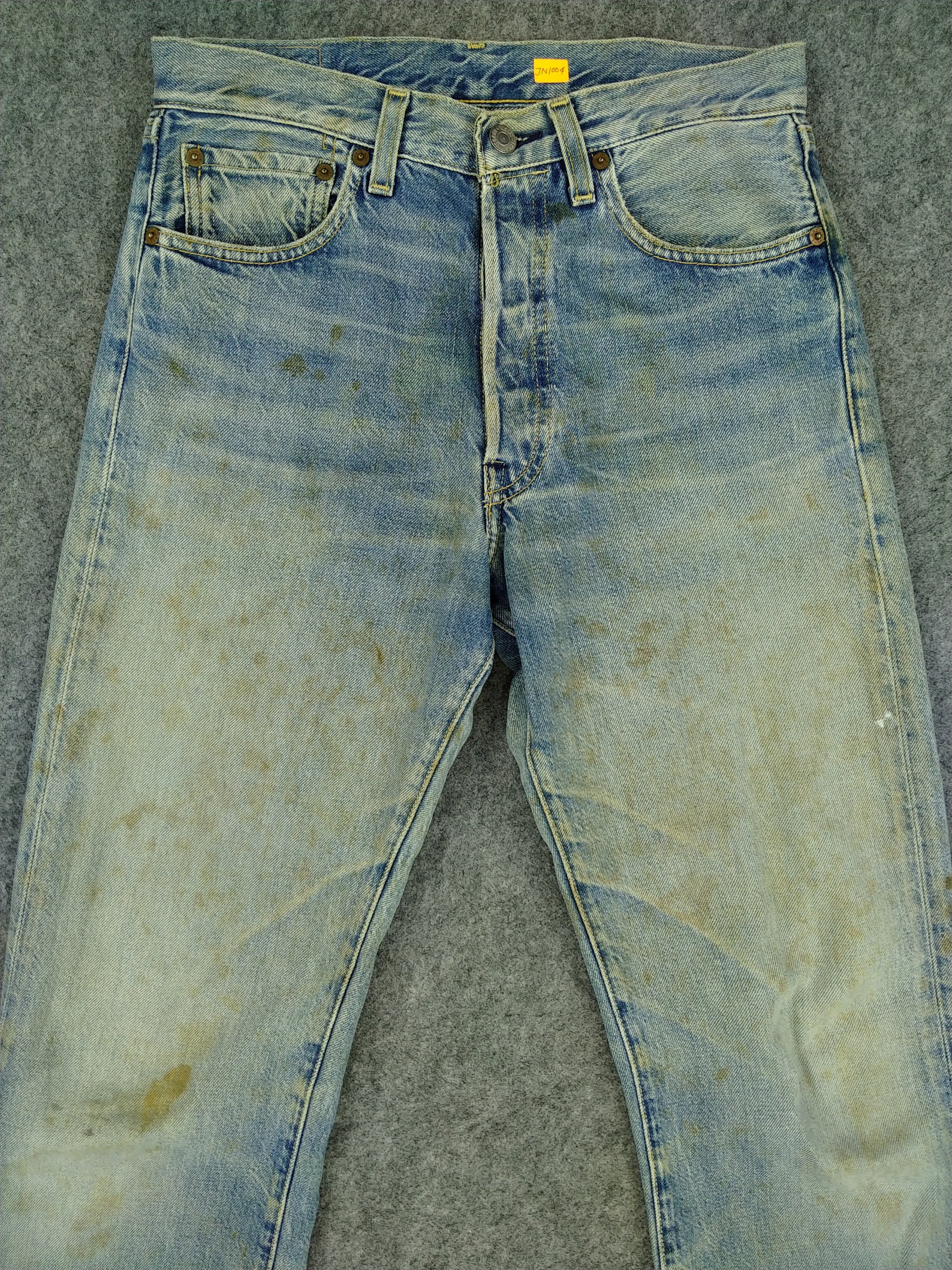 90s Vintage Levi's 501 Jeans 28x29 Dirty Blue Denim Red | Etsy